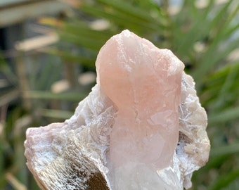 Natural Pink Colour Morganite Crystal on Matrix Specimen from Afghanistan Mine, Pink Morganite Crystal, Rare Morganite / 81 Grams