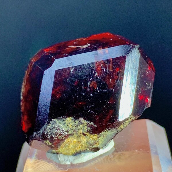 Natural Rare Red Spessartine Garnet Crystal, Spessartite Garnet Crystal Specimen from Skardu Mine, Rare Shape Garnet Crystal/ 9 Grams