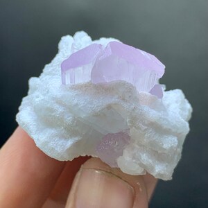 Natural Pink Colour V Shape Kunzite Crystal With Albite Specimen From ...