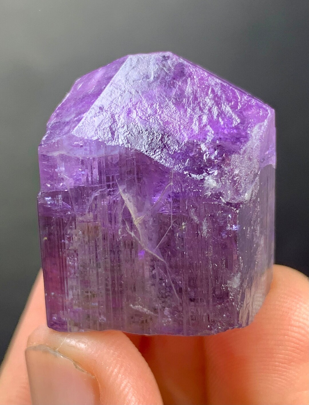 Lovely Purple Colour Transparent Scapolite Crystal,rare Crystal