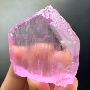 Natural Pink Colour V Shape Fluorescent Double Termination Kunzite ...