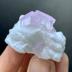 Natural Pink Colour V Shape Kunzite Crystal With Albite Specimen From ...