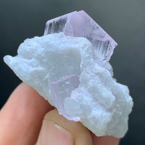 Natural Pink Colour V Shape Kunzite Crystal With Albite Specimen From ...
