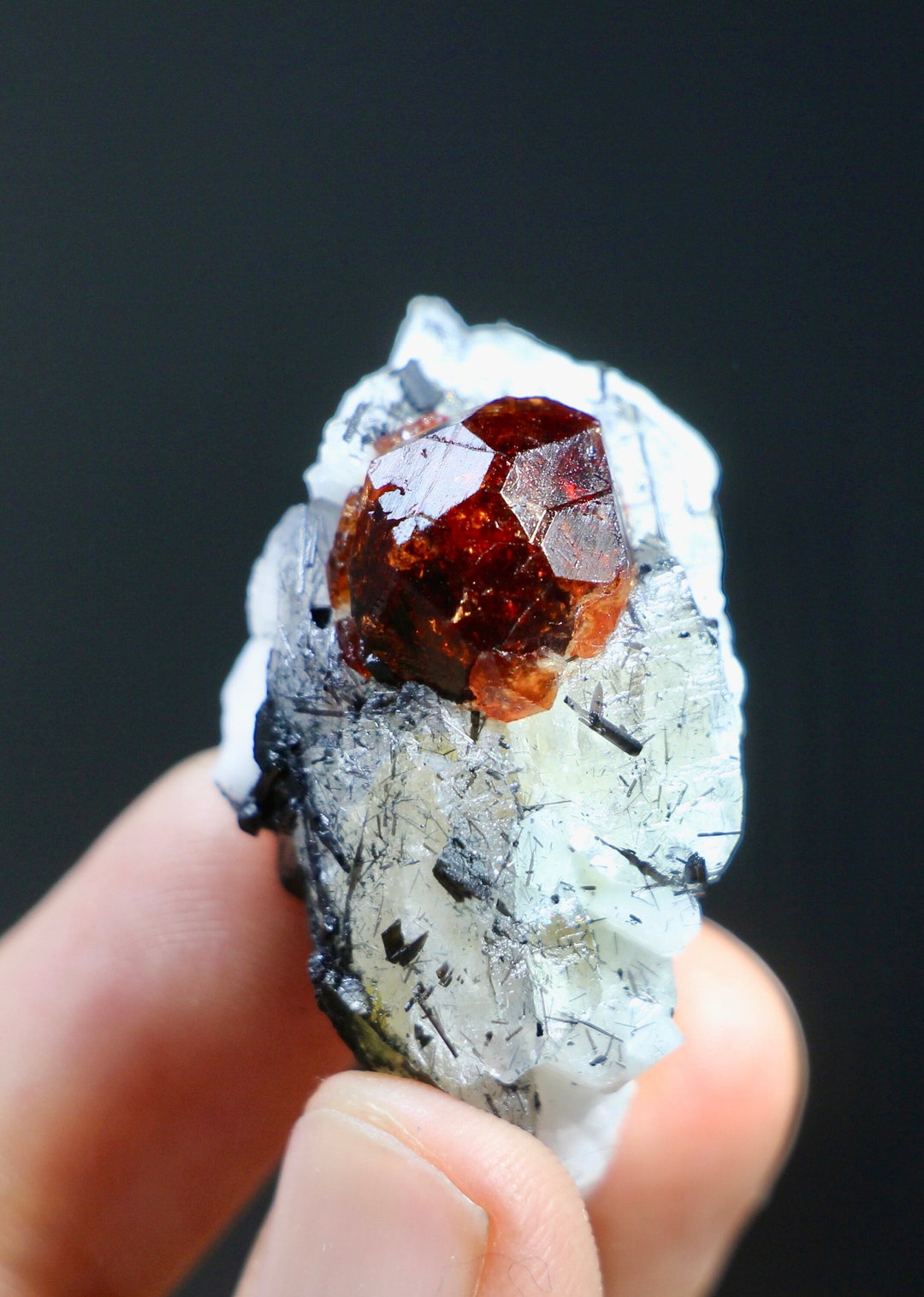 Natural Red Colour Garnet With Quartz Red Garnet Specimen, Rare Garnet ...