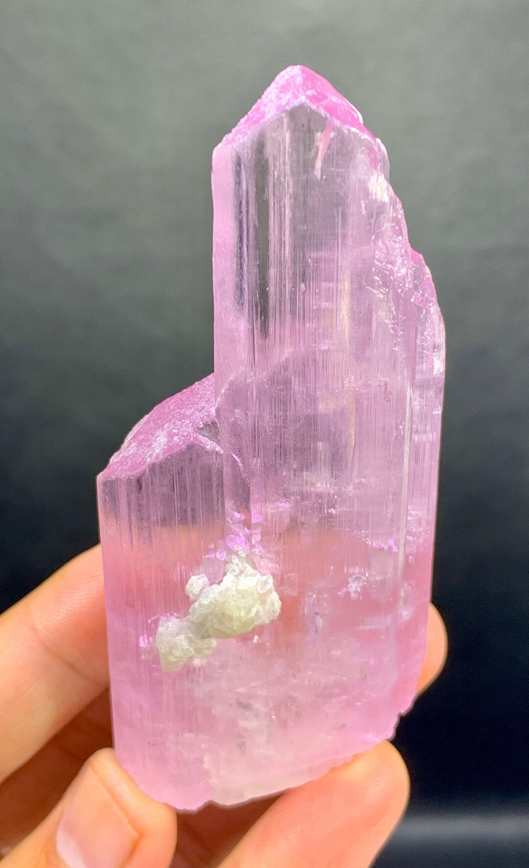 Natural V Shape Pink Colour Rare Fluorescent Kunzite Crystal From ...
