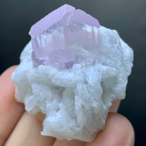 Natural Pink Colour V Shape Kunzite Crystal With Albite Specimen From ...