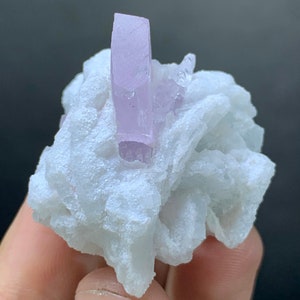 Natural Pink Colour V Shape Kunzite Crystal With Albite Specimen From ...