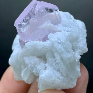 Natural Pink Colour V Shape Kunzite Crystal With Albite Specimen From ...
