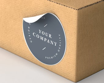 100 pcs. LOGO LABEL DECALS, Wrapping Stickers, Packaging Supply Decals, Box Stickers with Personalized Logo, Custom Logo Stickers