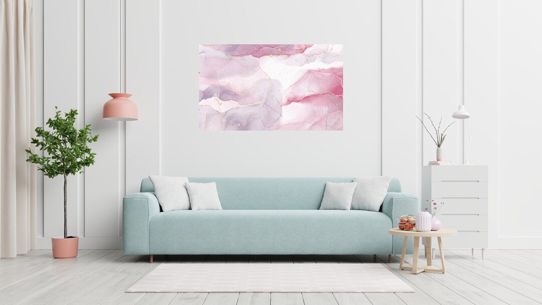 Pink Modern Wall Sticker Home Art, Pink Abstract Wall Decal for Your ...