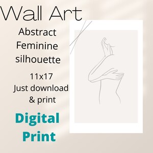 Digital Print - Feminine Silhouette - Wall Décor