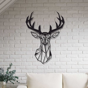 Metal Deer Head Wall Decor, Metal Wall Art, Deer Metal Sign, Living Room Decor, farmhouse decor, chalet decor, christmas holiday ideas