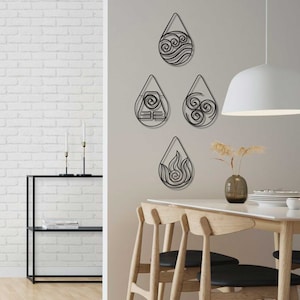 4 Elements Metal Wall Decor, Four Elements Wall Art, Home Decor, mothers day gift, İnterior Decor, Living Room Decor, Anniversary Gift