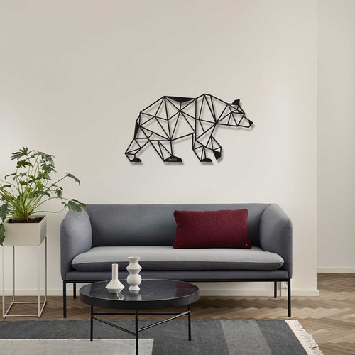 Bear Wall Decor, Metal Wall Art, Polar Bear wall art, Kids Room Decor, Thanksgiving gift, Living room decor, Teen Room Wall Decor