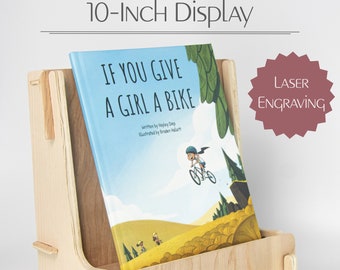 Book Display Stand, Countertop Display Shelf, Retail Display, Wood Book Display, Children's Book, Storybook, Photo, Print | Single Tier, 10"