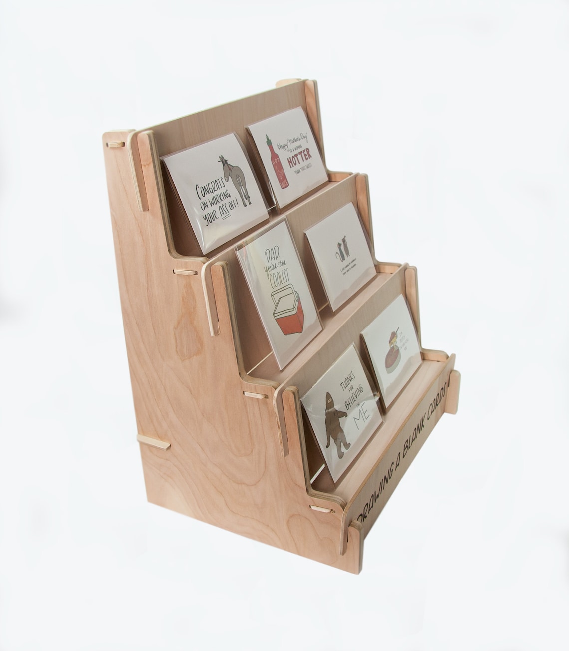 Craft Show Display Stand Table Top Shelf Wood Greeting Card Etsy