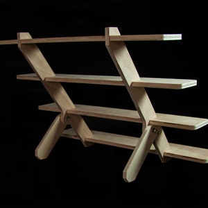 Messestand aus Holz für Kunsthandwerksmärkte, 4-stöckiges Regal aus Birkensperrholz, Tischaufsteller für Kerzen, Seife und Verkaufsstände Bild 6