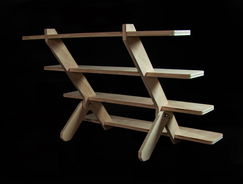 Messestand aus Holz für Kunsthandwerksmärkte, 4-stöckiges Regal aus Birkensperrholz, Tischaufsteller für Kerzen, Seife und Verkaufsstände Bild 6