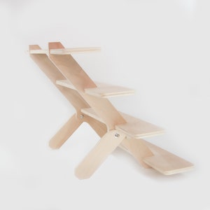 Messestand aus Holz für Kunsthandwerksmärkte, 4-stöckiges Regal aus Birkensperrholz, Tischaufsteller für Kerzen, Seife und Verkaufsstände Bild 8