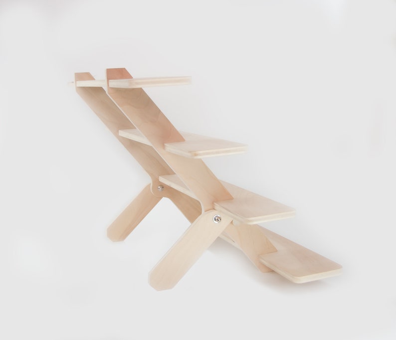 Messestand aus Holz für Kunsthandwerksmärkte, 4-stöckiges Regal aus Birkensperrholz, Tischaufsteller für Kerzen, Seife und Verkaufsstände Bild 8