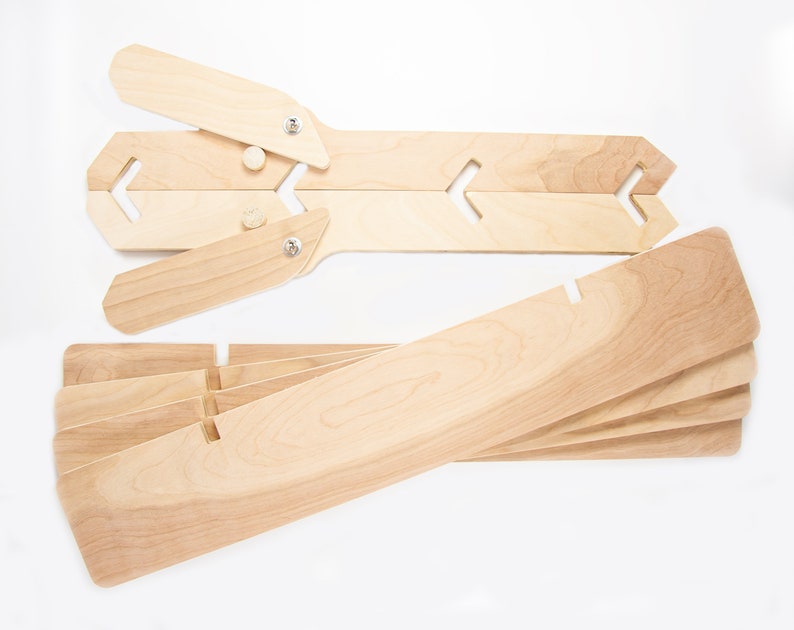 Messestand aus Holz für Kunsthandwerksmärkte, 4-stöckiges Regal aus Birkensperrholz, Tischaufsteller für Kerzen, Seife und Verkaufsstände Bild 5