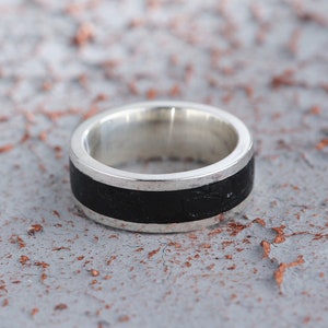 Elegant Onyx Wedding Band for Men, Comfort Fit Ring, Black Promise Ring for Him, Onyx Engagement Band, Perfect Birthday Gift for Husband