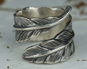 Leaf Ring, Wedding Engagement Ring, Leaf Design Sterling
