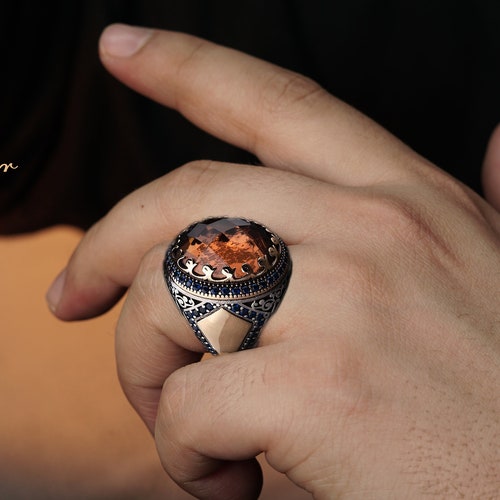 Customizable zultanite stone shops mens silver ring, Color changeable gemstone ring, Men's 925 sterling silver accessory,Silver jewelry for men