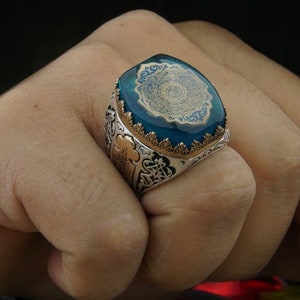 Islamic Silver Ring, Surah Inshirah Written Silver Ring, Arabic Ring ...