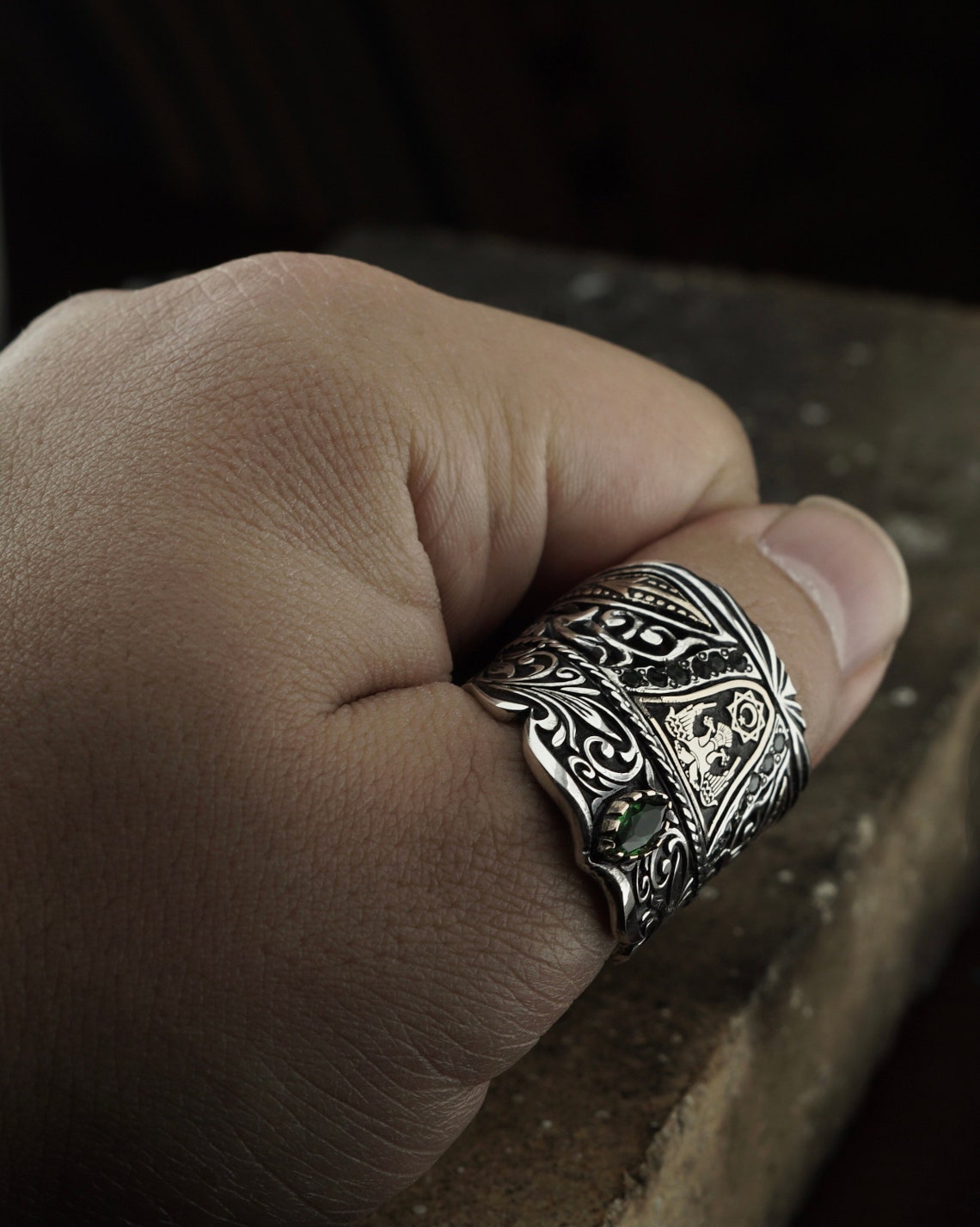 Sultan's Archer Thumb Zihgir Ring for Men Sterling Silver - Etsy