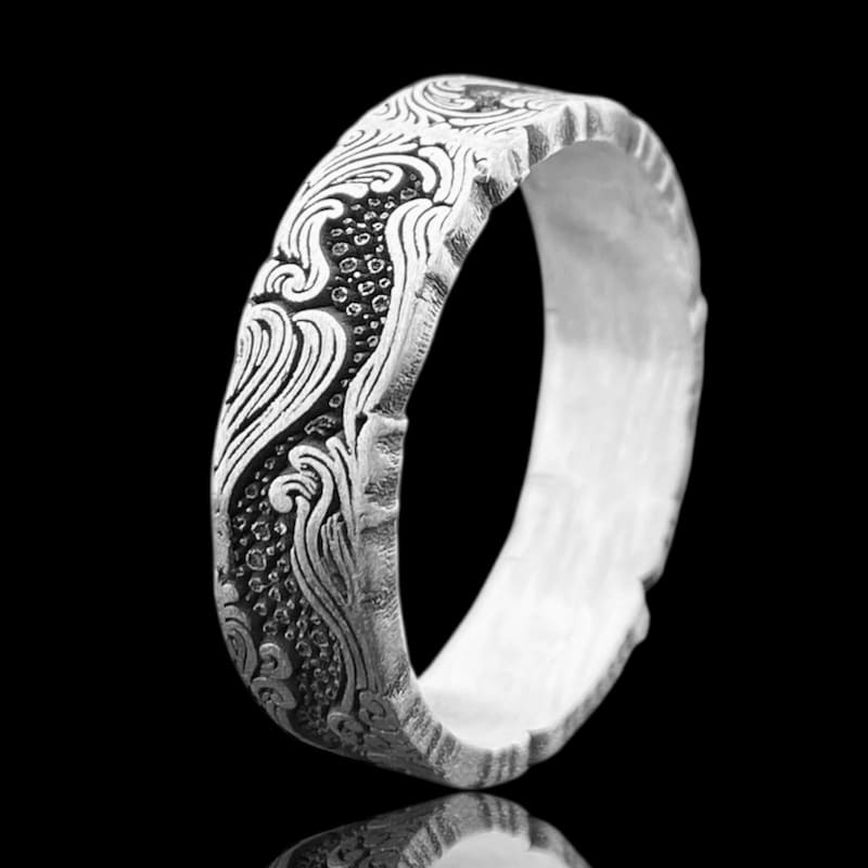 Men Wave Ring Silver 925 - Etsy