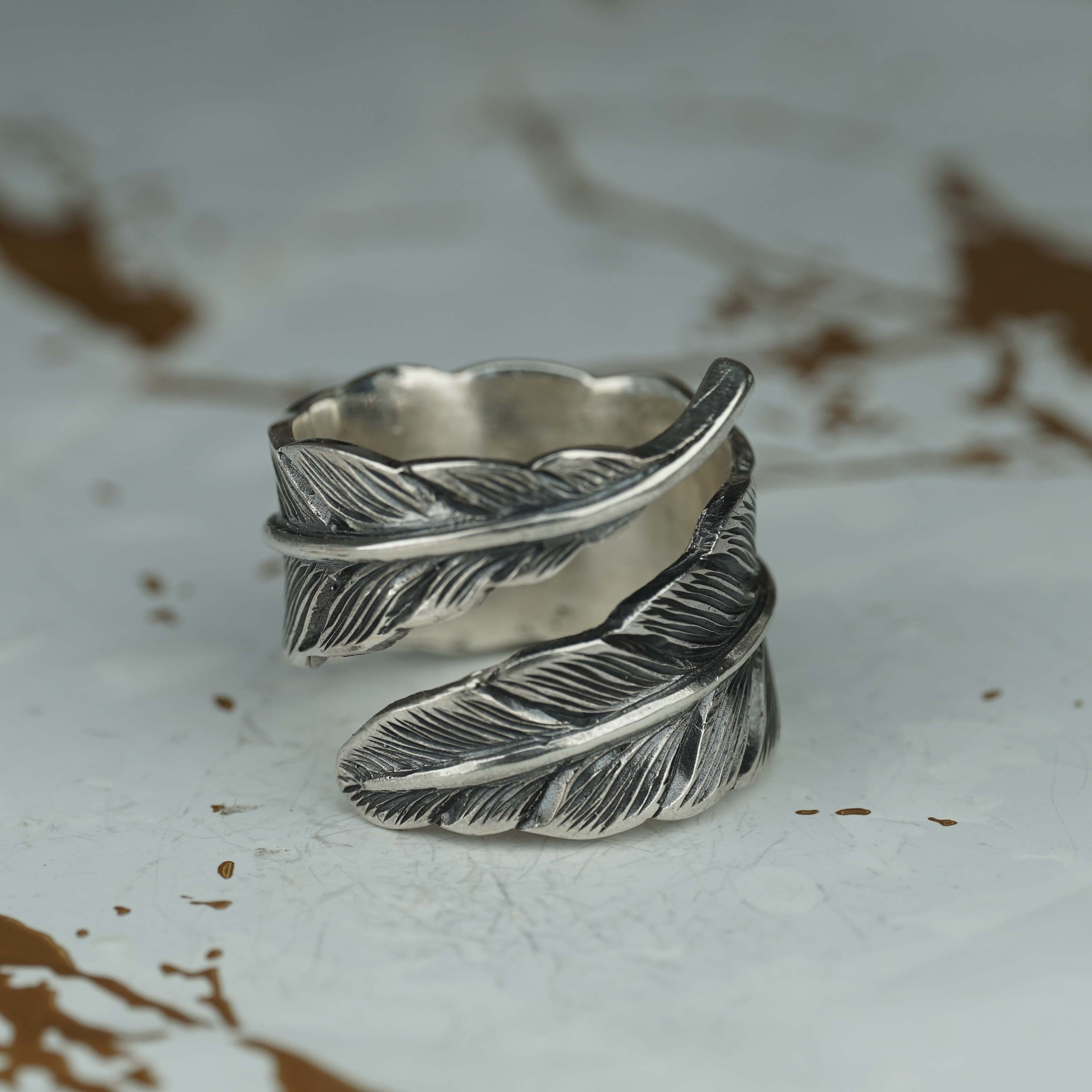 agete silver ring 指輪 «Leaf design» Leaf Ring, Wedding Engagement Ring, Leaf Design Sterling