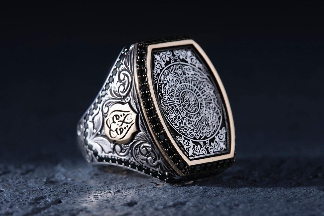 Surah Al-inshirah Ring, Protection Ring, Islamic Silver Ring for Men ...