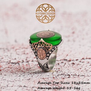 Islamic Arabic Surah Al Fatiha Written Green Fire Amber Gemstone ...