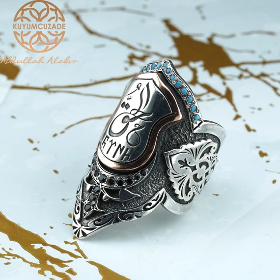 Big Heavy Archery Thumb Silver Ring Osman Bey Ring Ertugrul Ring