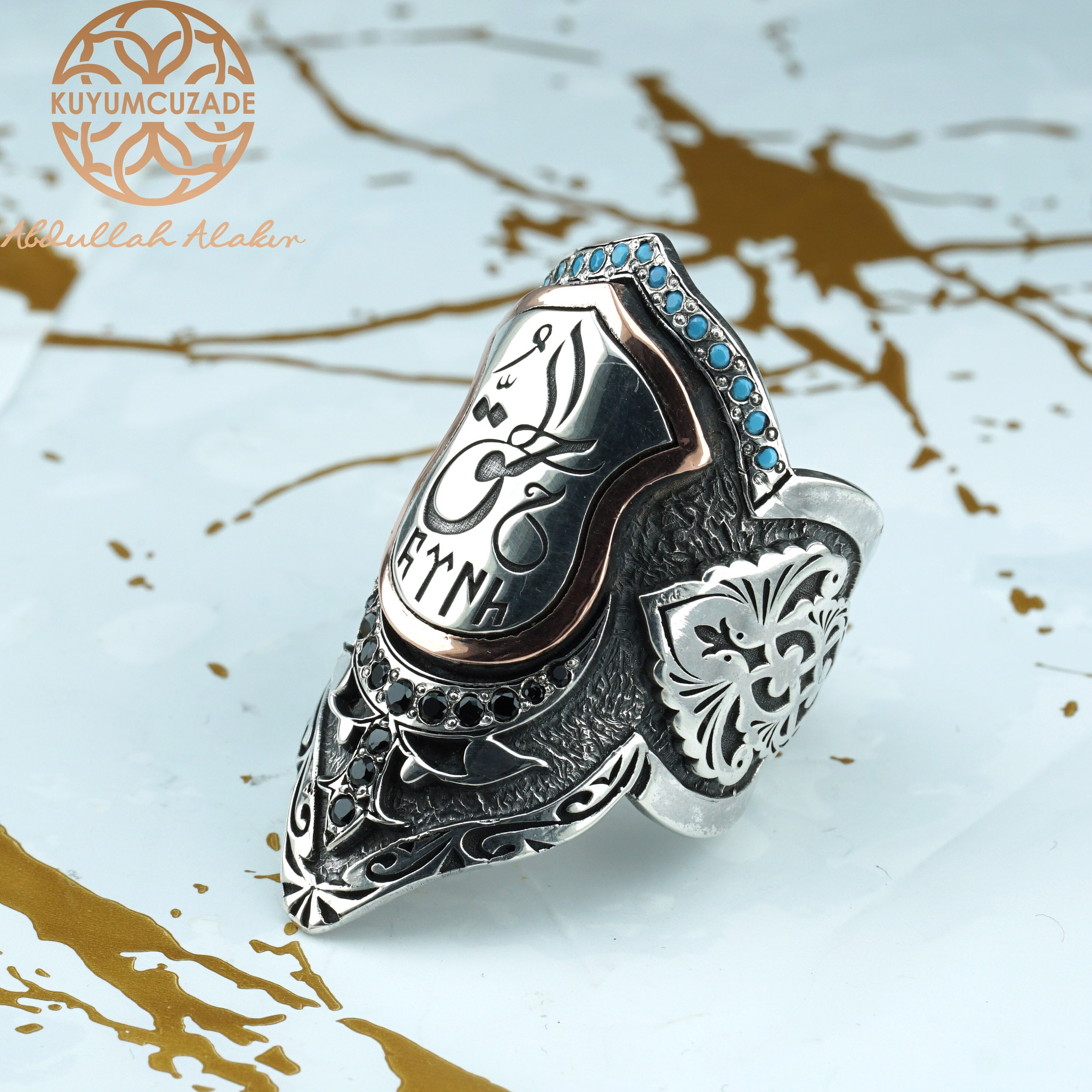 Big Heavy Archery Thumb Silver Ring Osman Bey Ring Ertugrul Ring