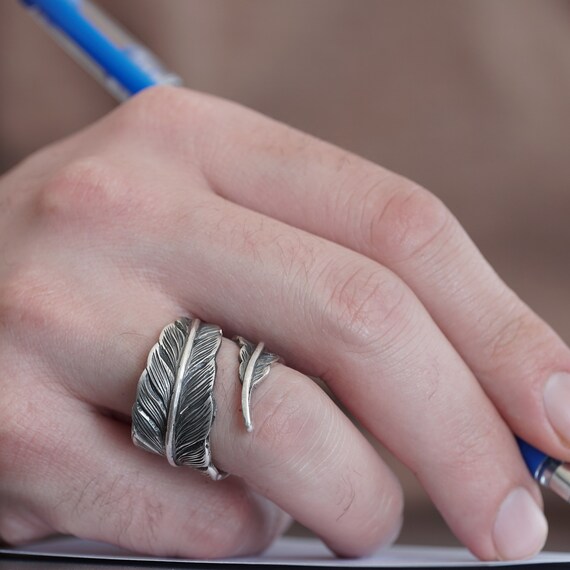 Leaf Ring, Wedding Engagement Ring, Leaf Design Sterling
