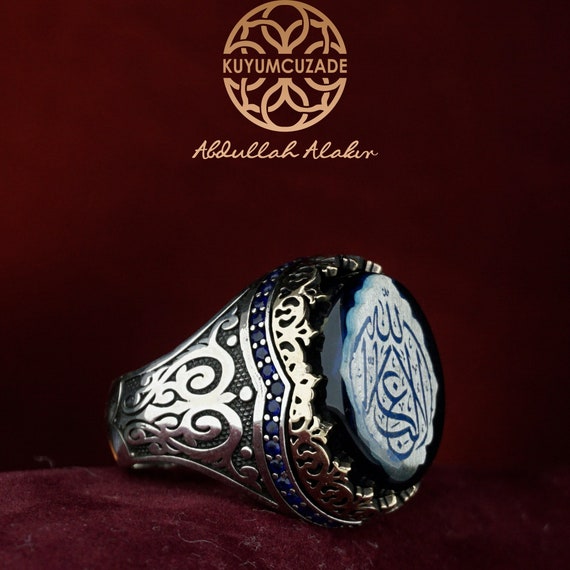 New Retro Turkish Handmade Silver Color Men Rings Vintage Carved Eagle  Pattern Black Zircon Stone Rings 2022 Punk Muslim Jewelry - Rings -  AliExpress