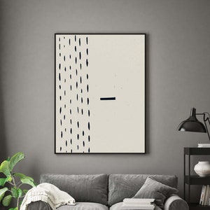 Black White Print, Watercolor brush strokes, Abstract GICLÉE Prints, Minimalist Art Poster, Scandinavian Style, Mid Century modern Art