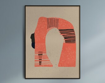 African Art, African Woman Silhouette, Afro Bohemian Décor, African American Poster, African Culture Wall Art, Contemporary Print