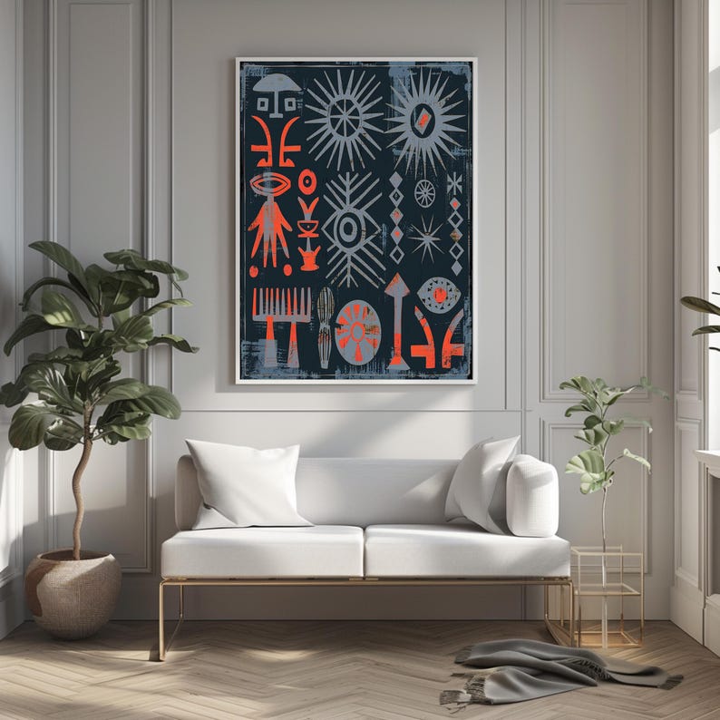 Modern African Wall Art Set, African Men Posters, Colorful African