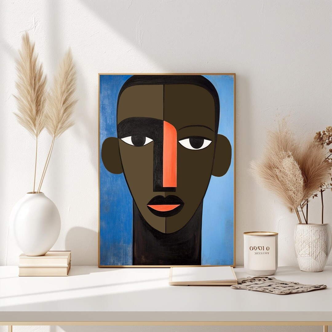 Abstract African Man Portrait – Modern Afrocentric Art Print - Etsy