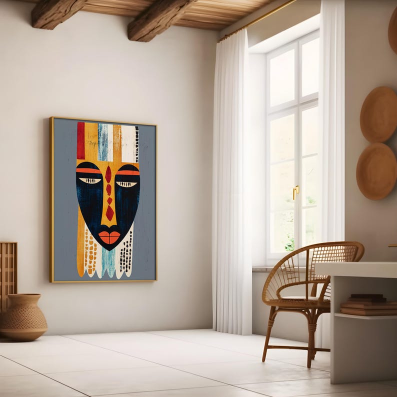Modern African Wall Art Set, African Men Posters, Colorful African