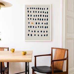 Abstract Giclée Print: Minimalist Black and White Dots Poser, Scandinavian Wall Art immagine 11