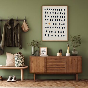 Abstract Giclée Print: Minimalist Black and White Dots Poser, Scandinavian Wall Art immagine 12