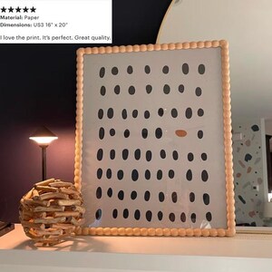 Abstract Giclée Print: Minimalist Black and White Dots Poser, Scandinavian Wall Art immagine 10