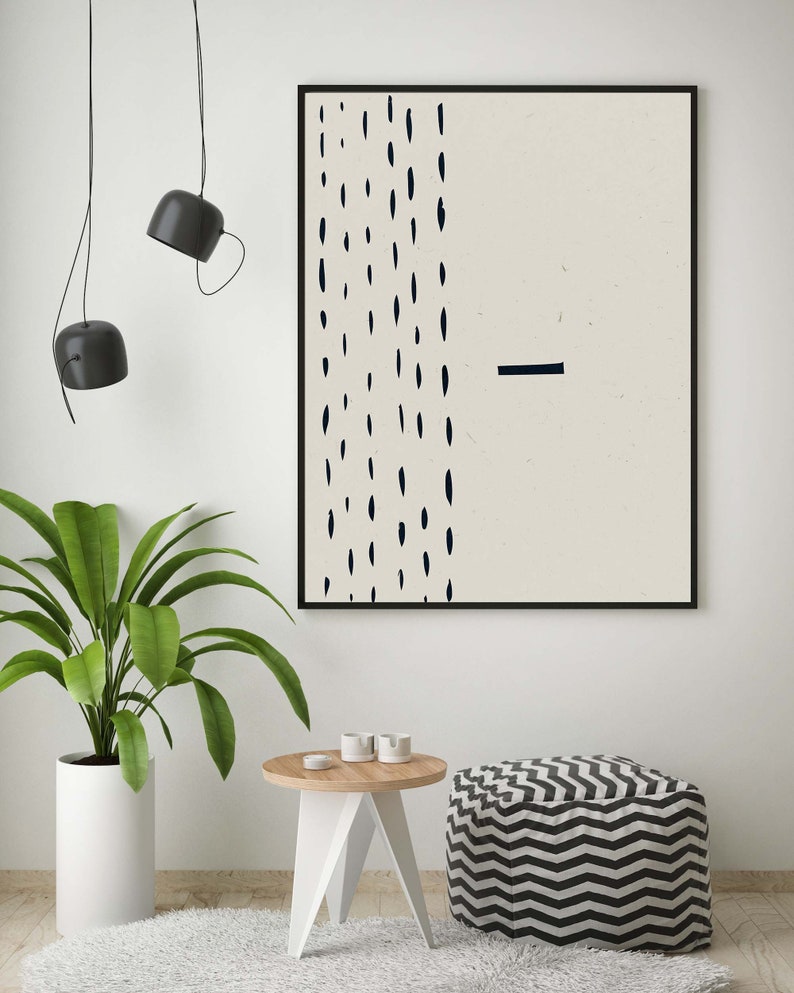 Abstract Black Dots Print, Modern Black White Poster, Minimalist Wall Art, Set of 2 Prints, Black & White GICLÉE, Modern Large set image 8