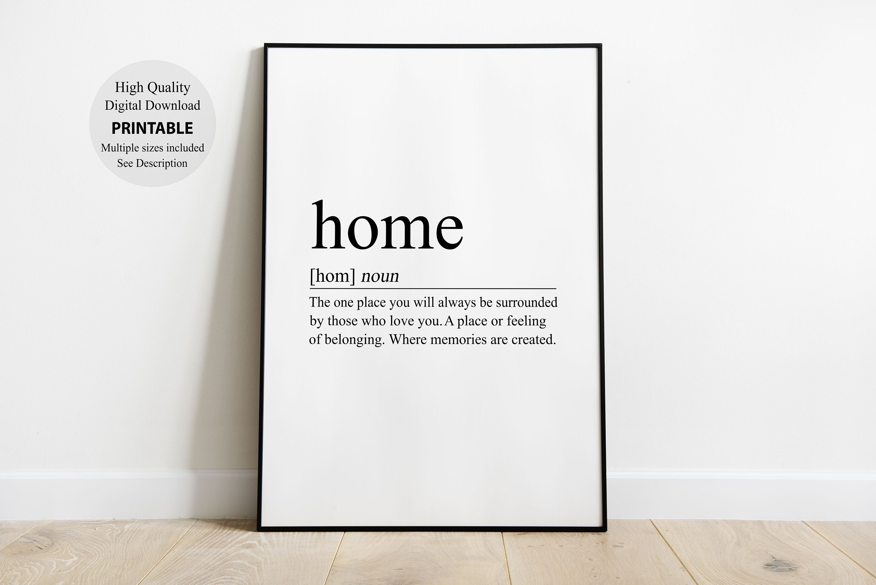 Home Definition PRINTABLE Art Wall Art Wall Decor Home - Etsy