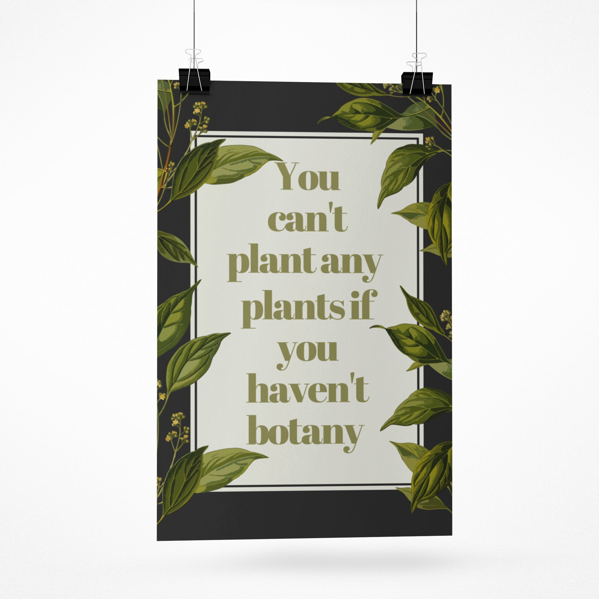 Instant Download Green Plant Poster for plant enthusiast Etsy