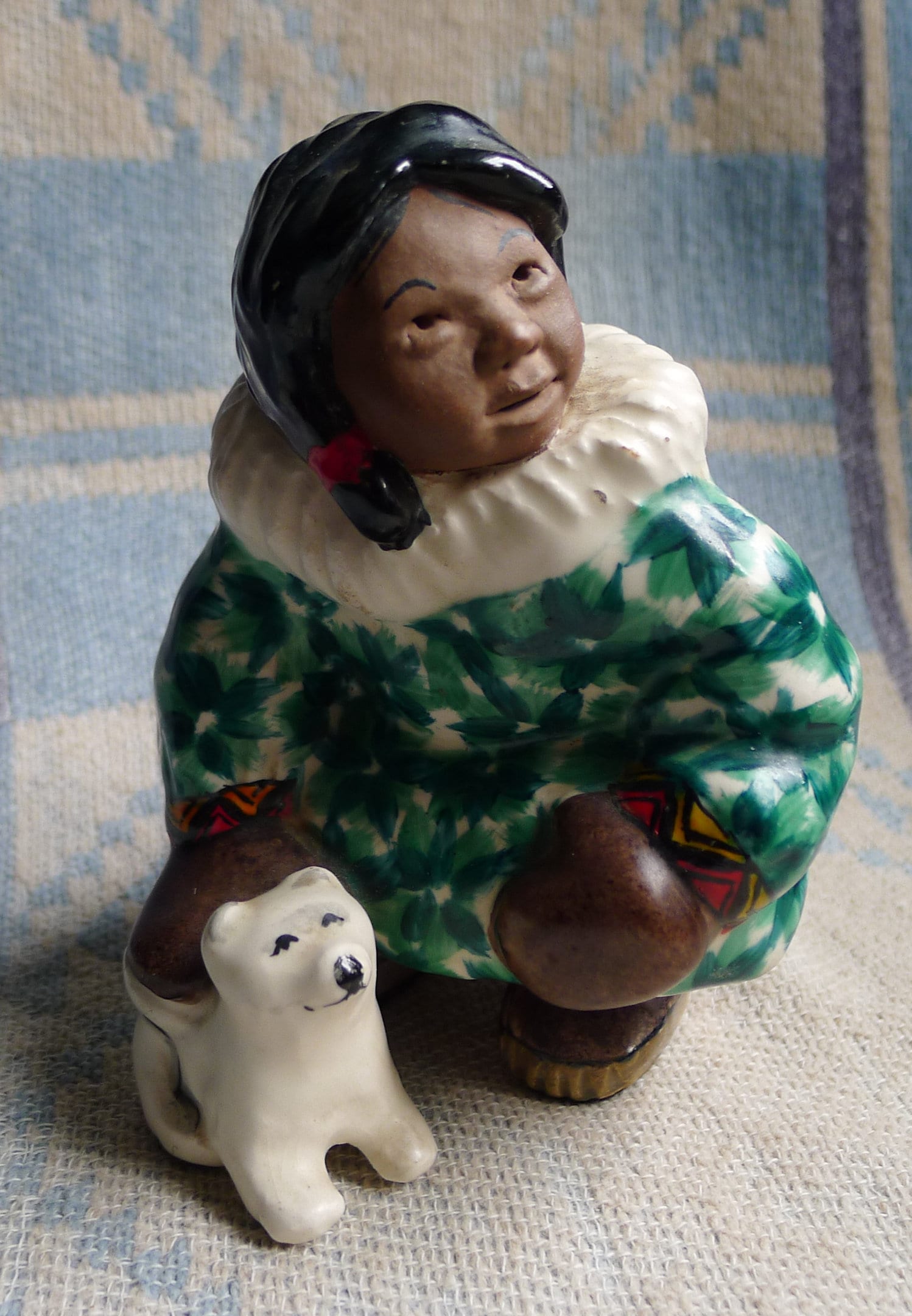 C.アラン・ジョンソン　エスキモー　陶器フィギュア C Alan Johnson Figurines - Etsy